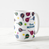 Aangepaste naam Pickleball Sport Team Kleurrijk Koffiemok (Voorkant rechts)