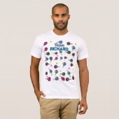 Aangepaste naam Pickleball Sport Team Kleurrijk T-shirt (Voorkant volledig)