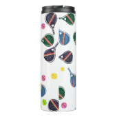 Aangepaste naam Pickleball Sport Team Kleurrijk Thermosbeker (Achterkant)