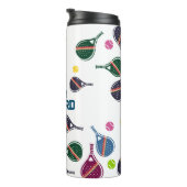 Aangepaste naam Pickleball Sport Team Kleurrijk Thermosbeker (Geroteerd rechts)