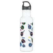 Aangepaste naam Pickleball Sport Team Kleurrijk Waterfles (Achterkant)