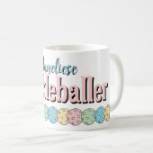 Aangepaste Naam "Pickleballer" Pickleball pastel s Koffiemok (Voorkant rechts)
