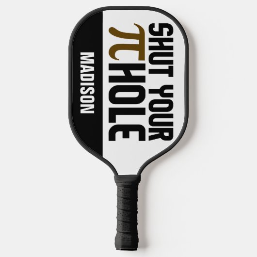 Aangepaste naam "Pie Hole" Pickleball Paddle (Achterkant)