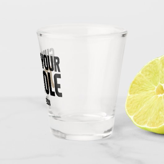 Aangepaste naam "Pie Hole" Shot Glas (Rechts)