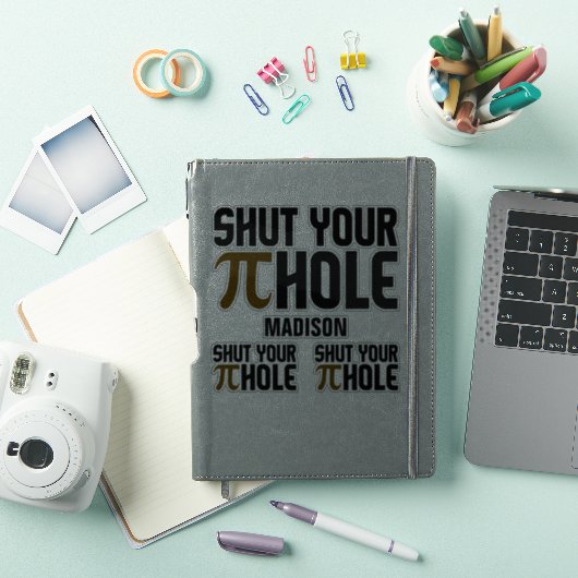 Aangepaste naam "Pie Hole" Sticker (iPad Cover)
