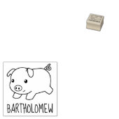 Aangepaste naam piglet pig uitvoeren rubberstempel (Gestempeld)