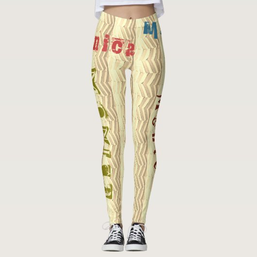 Aangepaste naam Pilates Leggings (Voorkant)