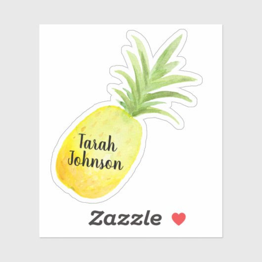 Aangepaste naam Pineapple Sticker (Vel)