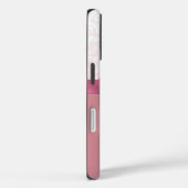 Aangepaste Naam Pink Snowflake Ribbon iPhone 16 Ho Case-Mate iPhone Case (Achterkant / Rechts)