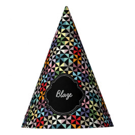 Aangepaste naam Pinrad Pattern Black Feesthoedjes