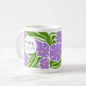 Aangepaste Naam Pioneer School Gift Bloemen Mok JW (Voorkant links)