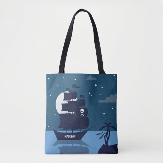 Aangepaste naam Pirate Ship bags Tote Bag (Voorkant)