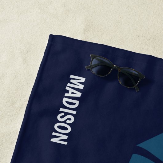 Aangepaste naam Pirate Ship bestrand handdoek (In situ)