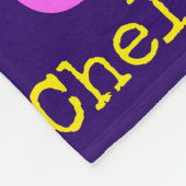 Aangepaste naam pixel gaming roze paarse geel meis fleece deken (Hoek)