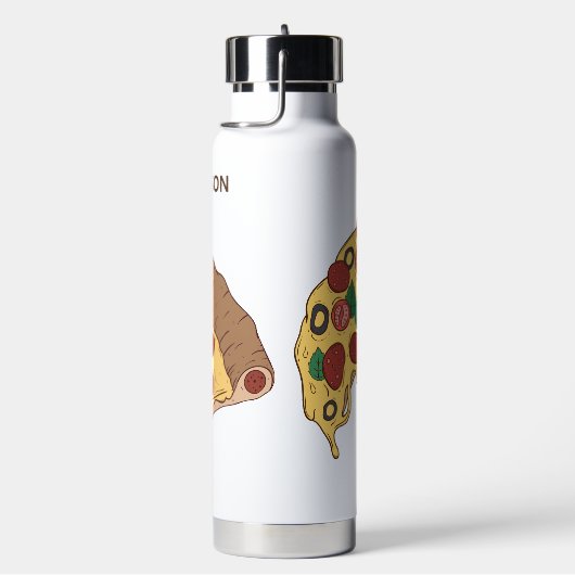 Aangepaste naam Pizza Segmenten Waterfles (Rechts)