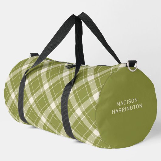 Aangepaste naam Plaid Pattern Plunjezak (Linkerhoek)