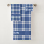 Aangepaste naam Plaid / Tartan Patroon Bad Handdoek (Insitu)