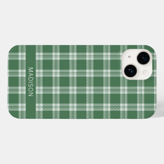 Aangepaste naam Plaid / Tartan Patroon Case-Mate iPhone Case (Achterkant (horizontaal))