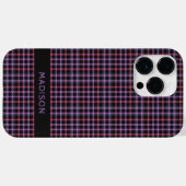 Aangepaste naam Plaid / Tartan Patroon Case-Mate iPhone Case (Achterkant (horizontaal))