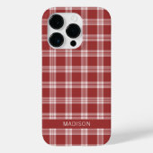 Aangepaste naam Plaid / Tartan Patroon Case-Mate iPhone Case (Achterkant)