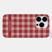 Aangepaste naam Plaid / Tartan Patroon Case-Mate iPhone Case (Achterkant (horizontaal))