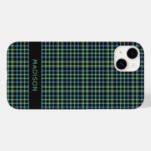 Aangepaste naam Plaid / Tartan Patroon Case-Mate iPhone Case (Achterkant (horizontaal))