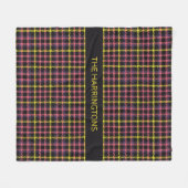 Aangepaste naam Plaid / Tartan Patroon Fleece Deken (Voorkant (Horizontaal))
