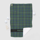 Aangepaste naam Plaid / Tartan Patroon Golfhanddoek (Insitu)