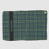 Aangepaste naam Plaid / Tartan Patroon Golfhanddoek (Horizontaal)