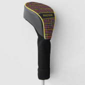 Aangepaste naam Plaid / Tartan Patroon Golfheadcover (Schuin)