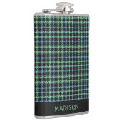 Aangepaste naam Plaid / Tartan Patroon Heupfles (Rechts)