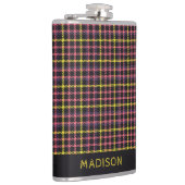 Aangepaste naam Plaid / Tartan Patroon Heupfles (Rechts)