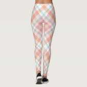 Aangepaste naam Plaid / Tartan Patroon Leggings (Achterkant)