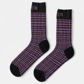 Aangepaste naam Plaid / Tartan Patroon Sokken (Links)