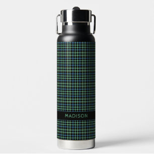 Aangepaste naam Plaid / Tartan Patroon Waterfles