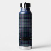 Aangepaste naam Plaid / Tartan Patroon Waterfles (Links)
