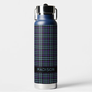 Aangepaste naam Plaid / Tartan Patroon Waterfles