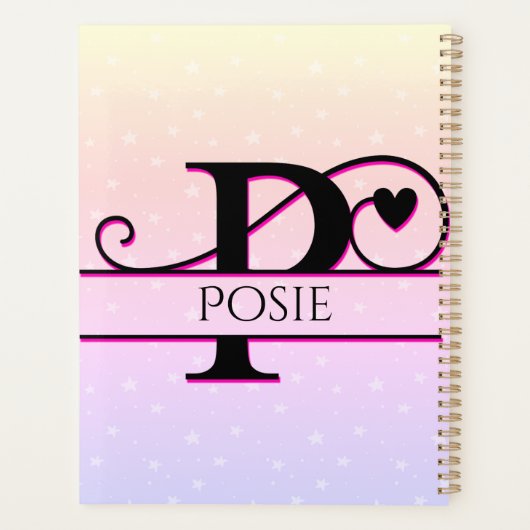 Aangepaste naam Planner, Gepersonaliseerde Planner (Achterkant)