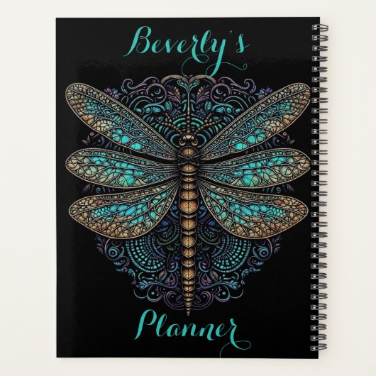 Aangepaste naam planner met Dragonfly (Achterkant)