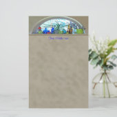 Aangepaste naam Planten glazen flessen Waterverf v Briefpapier (Staand voorkant)