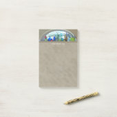 Aangepaste naam Planten glazen flessen Waterverf v Post-it® Notes (Op bureau)