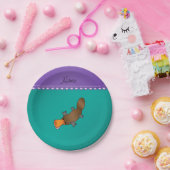 Aangepaste naam platypus groen papieren bordje (Feest)