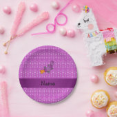 Aangepaste naam platypus paarse belletjes papieren bordje (Feest)