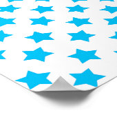 Aangepaste naam platypus witte blauwe sterren poster (Hoek)