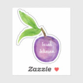 Aangepaste naam Plum Fruit Sticker (Vel)
