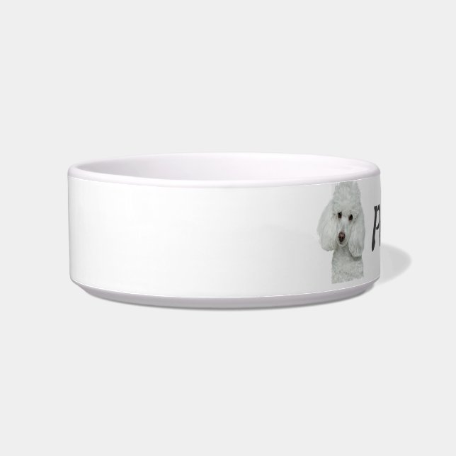 Aangepaste Naam Poedel Hond Huisdier Voerbakje (Links)