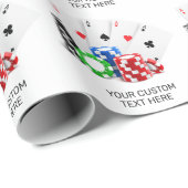 Aangepaste naam Poker / Casino Cadeaupapier (Rol Hoek)