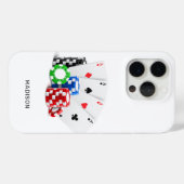 Aangepaste naam Poker / Casino Case-Mate iPhone Case (Achterkant (horizontaal))