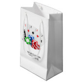 Aangepaste naam Poker / Casino Klein Cadeauzakje (Voorkant Gekanteld)
