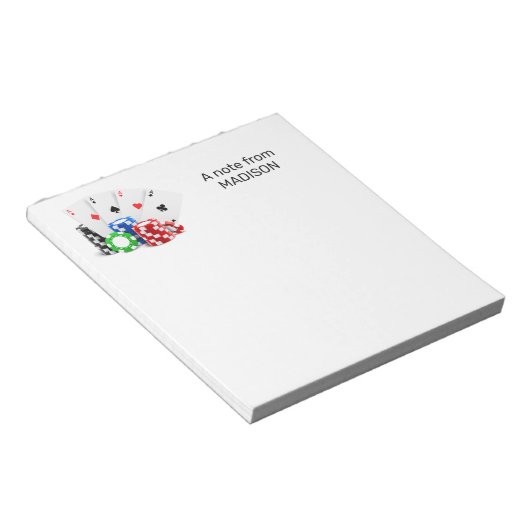 Aangepaste naam Poker / Casino Notitieblok (Schuin)